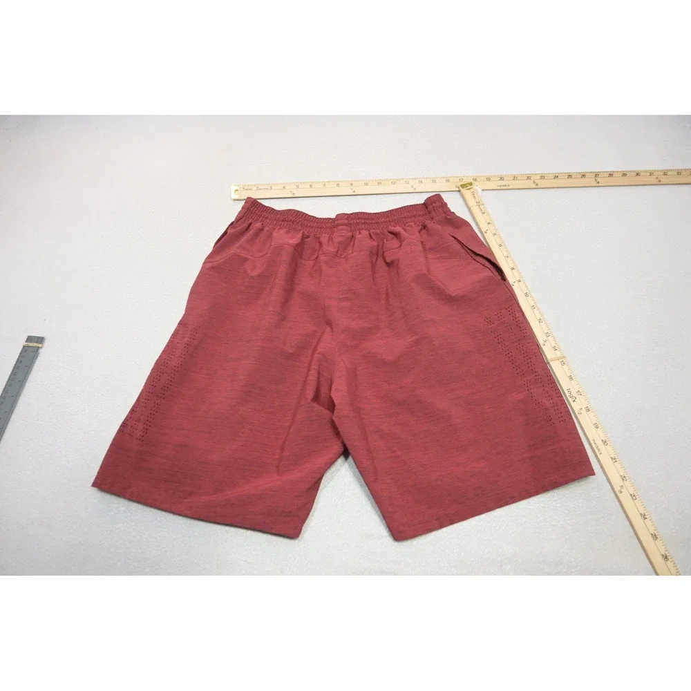 Adidas Athletic Gym Shorts Men XL Maroon‎ Performance W/Pockets Excellent